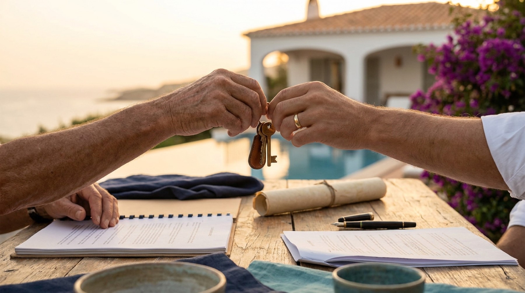 Entrega de llaves tras la compraventa de una vivienda en la Costa del Sol